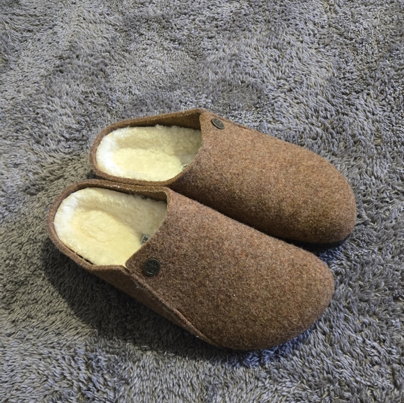 Zermatt Genuine Shearling Lined Slipper Women Size 7 Toffee Brown Like New - Picture 12 of 12